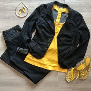 Bisou Bisou Denim Jean Suit Size 8